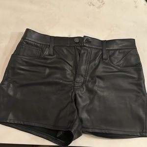 Madewell Faux leather shorts size 28